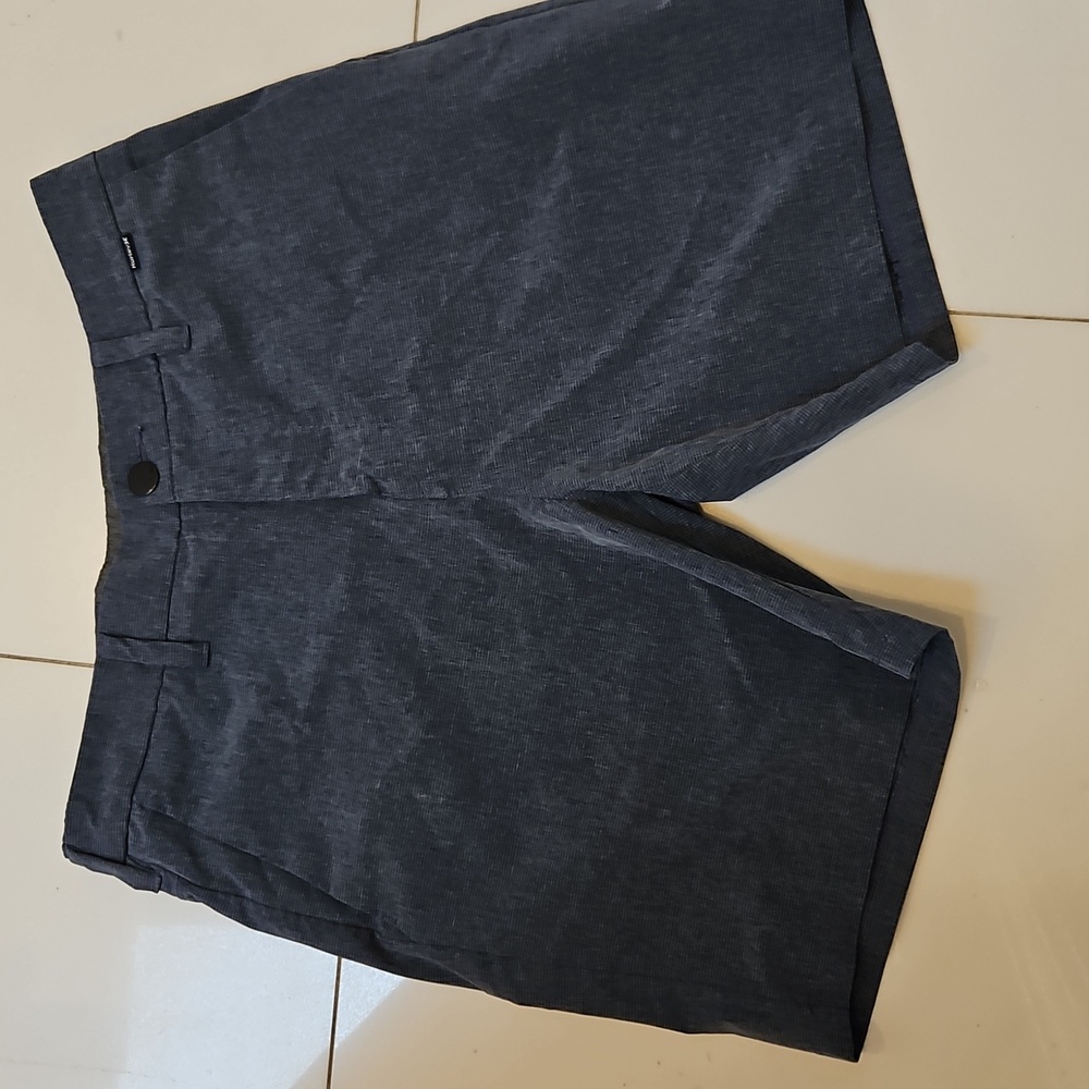 Hurley Blue Gray Flat Front Shorts Tailored Design Swim/Short‎ Size 30 - Picture 2 of 6